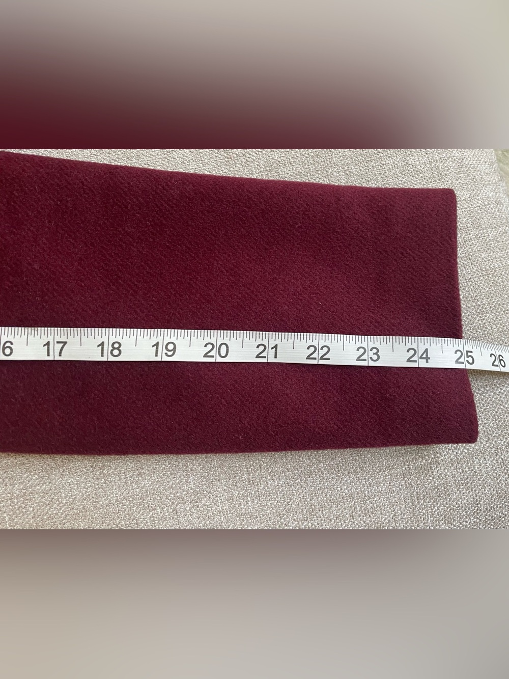 Loft Vintage Burgundy Wool Blend Zip Front Pockets Collarless Coat Fall Winter - Picture 8 of 10
